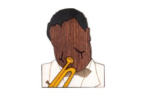 Holzbrosche Louis Brooch