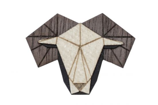 Holzbroche Aries Brooch