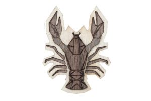 Holzbrosche Cancer Brooch