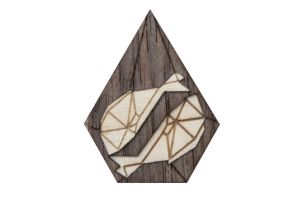 Holzbrosche Pisces Brooch