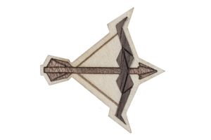 Holzbrosche Sagittarius Brooch