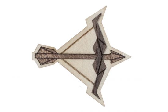 Holzbrosche Sagittarius Brooch