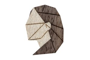 Holzbrosche Virgo Brooch