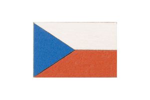 Holzflagge Tschechische Republik
