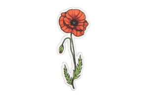 Holzbrosche Poppy Brooch