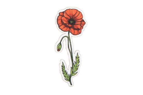 Holzbrosche Poppy Brooch