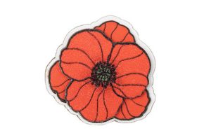 Holzbrosche Poppy Bloom Brooch