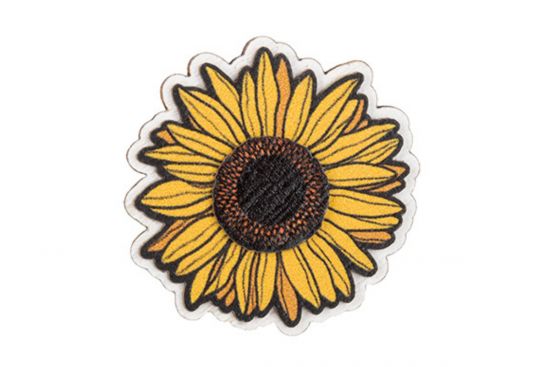 Holzbrosche Sunflower Bloom Brooch