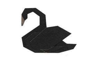 Holzbrosche Black Swan Brooch