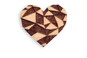 Holzbrosche Love Brooch