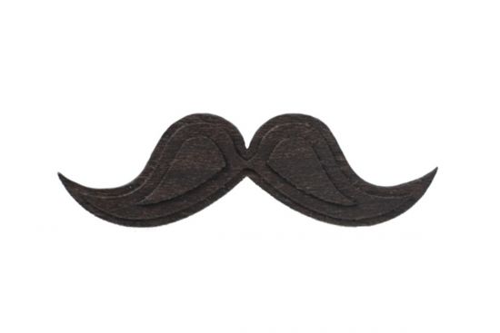 Holzbrosche Moustache Brooch