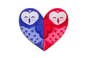 Holzbrosche – Eulenliebe