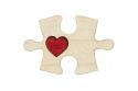 Holzbrosche Puzzle 1 Brooch