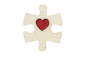 Holzbrosche Puzzle 2 Brooch