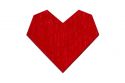 Holzbrosche Rotes Herz