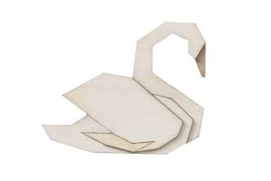 Holzbrosche White Swan Brooch