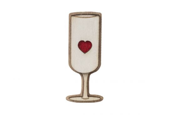 Holzbrosche White Wine Brooch