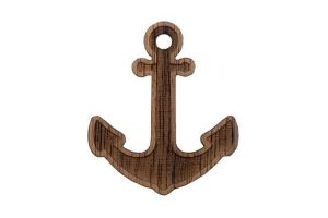 Holzbrosche Anchor Brooch