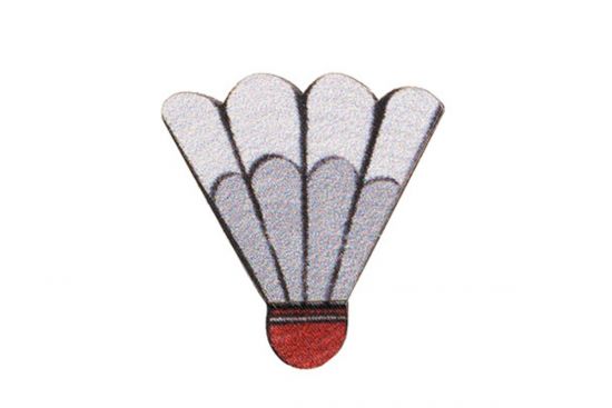 Holzbrosche Badminton basket Brooch