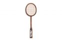 Holzbrosche Badminton bat Brooch
