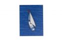 Holzbrosche Boat at sea Brooch