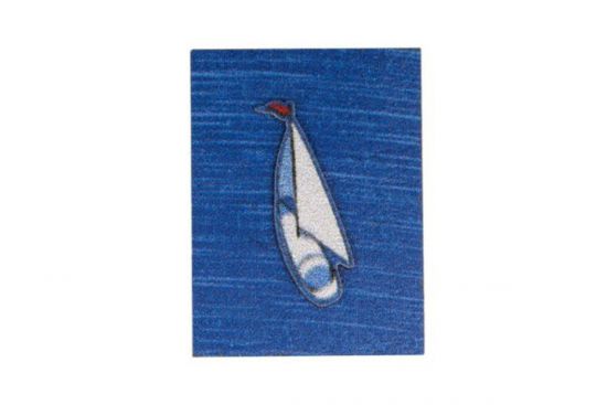 Holzbrosche Boat at sea Brooch
