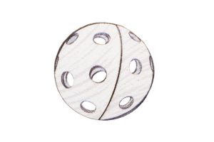 Holzbrosche Florball ball Brooch