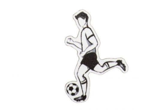 Holzbrosche Football player Brooch
