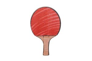 Holzbrosche Ping pong bat Brooch