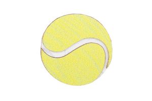 Holzbrosche Tennis ball Brooch