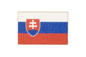 Holzflagge Slowakei