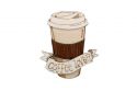 Holzbrosche Coffee Lover Brooch