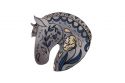 Holzbrosche Grey horse Brooch