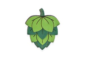 Holzbrosche Hops Brooch