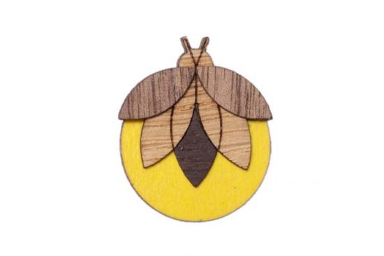 Holzbrosche Světluška Brooch