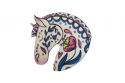 Holzbrosche White horse Brooch
