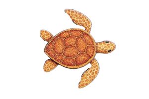 Holz-Brosche – Schildkröte