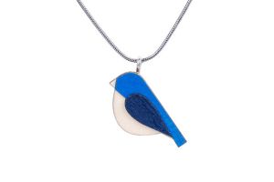 Holzanhänger Blue Bird Pendant