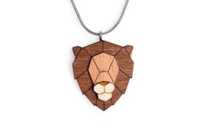 Holzanhänger Lion Pendant