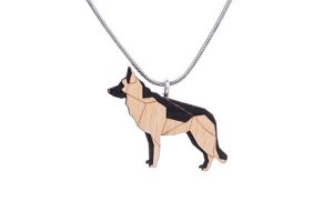 Holzanhänger Walking Shepherd Pendant