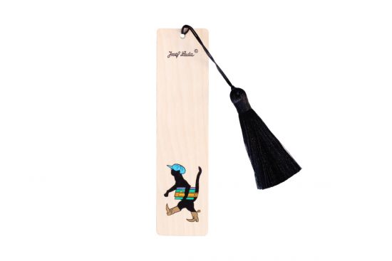 Holzlesezeichen Kater Mikesch – Josef Lada © Holzlesezeichen Kater Mikesch – Josef Lada ©