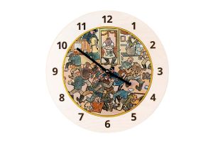 Holzuhr – Die Wirtshausschlägerei – Josef Lada ©