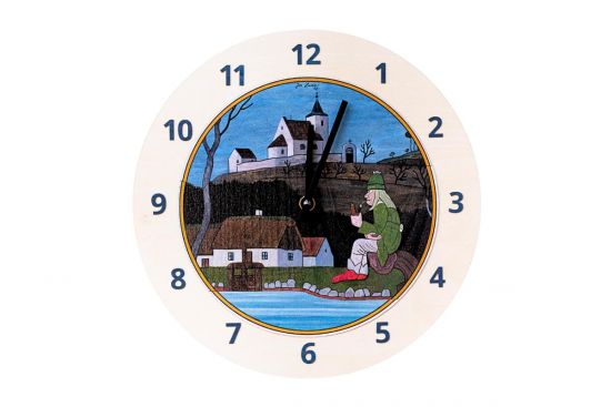 Holzuhr – Der Wassermann – Josef Lada © Holzuhr – Der Wassermann – Josef Lada ©
