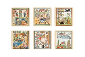 Holz-Untersetzer Fröhliche Untersetzer 6 Stk. – Josef Lada ©