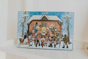 Holzkrippe im Winter – Josef Lada ©