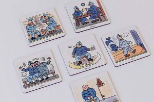 Holz-Untersetzer Guter Soldat Švejk 6 Stk. – Josef Lada ©