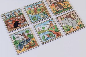 Holz-Untersetzer Tiere 6 Stk. – Josef Lada ©