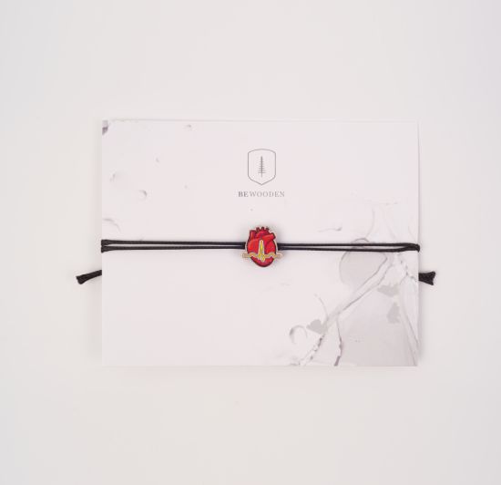 Zartes Armband EKG Wooden Bracelet