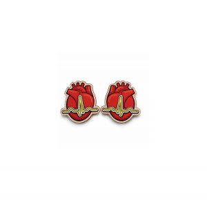 Holzohrringe  EKG Earrings
