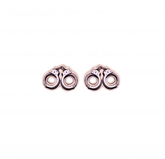 Holzohrringe Handcuffs Earrings Holzohrringe Handcuffs Earrings